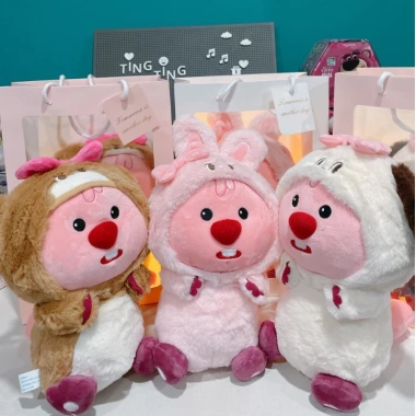 Gấu nhồi bông Loopy Hải Ly lông mềm mịn cao cấp, coslay đáng yêu, giá ưu đãi 139k