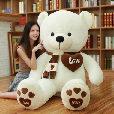 Gấu Teddy khăn vải mịn nhập khẩu Quảng Châu - quà tặng bạn gái 80cm-1.8m giá 250k