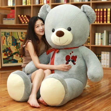 Gấu Teddy khăn vải mịn nhập khẩu Quảng Châu - quà tặng bạn gái 80cm-1.8m giá 250k