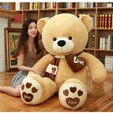 Gấu Teddy khăn vải mịn nhập khẩu Quảng Châu - quà tặng bạn gái 80cm-1.8m giá 250k