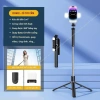 Gậy 1m7 3 Chân Chụp Ảnh Quay Livestream Đèn LED Bluetooth Từ Xa Giá 115k 7