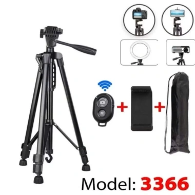 Gậy 3 Chân Tripod 3.366 Giá Đỡ Điện Thoại Tay Cầm Quay Phim 1m40 - Giá Ưu Đãi 189k