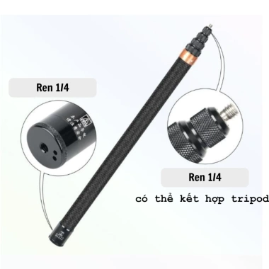 Gậy Carbon Fiber 1.5m/3m Tàng Hình Siêu Nhẹ - Phù Hợp Insta360 X5 X4 X3, Osmo 360, GoPro Max - Giá 279k 6