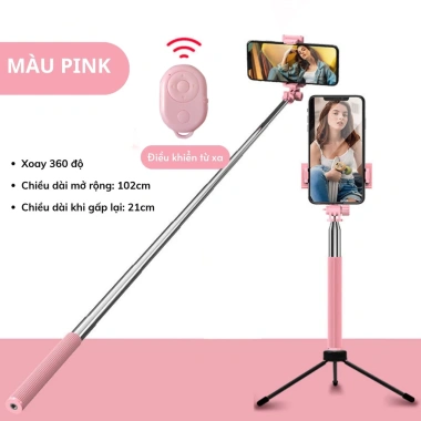 Gậy Chụp 3 Chân Xoay 360 Cho Điện Thoại Livestream Quay Video Gọn Nhẹ Giá 98.000₫