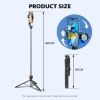 Gậy Chụp Ảnh 3 Chân 1M8 MeeGoo Tripod Điện Thoại có Đèn Remote Tự Sướng Livestream 2