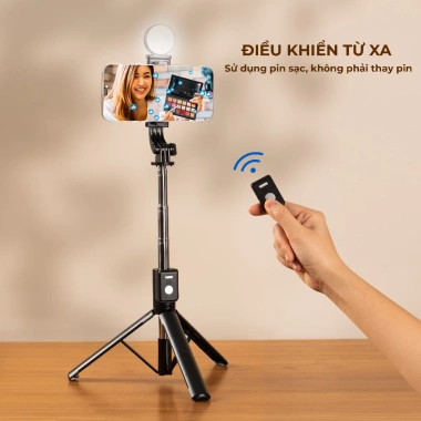 Gậy Chụp Ảnh 3 Chân B11S - Đèn LED, Bluetooth Điều Khiển Từ Xa, 145.000₫ 3
