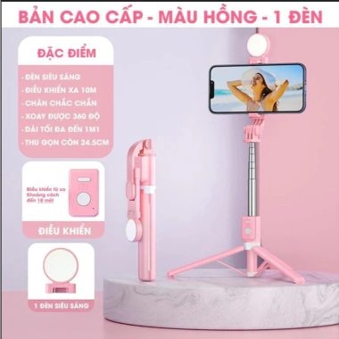 Gậy chụp ảnh 3 chân B11S mới – Đèn LED, selfie, Bluetooth điều khiển từ xa – Giá 43.120₫ 2