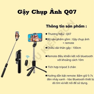 Gậy chụp ảnh 3 chân B11S mới – Đèn LED, selfie, Bluetooth điều khiển từ xa – Giá 43.120₫ 4