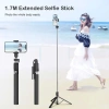 Gậy chụp ảnh 3 chân Bluetooth 1.7m tự sướng LED 360 độ selfie xa 99k 10