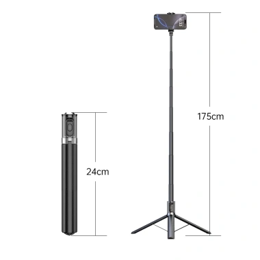 Gậy Chụp Ảnh 3 Chân Bung Khi Chạm Đất Tripod 1.75m Gấp Gọn Cho Điện Thoại Giá 370.000₫ 8