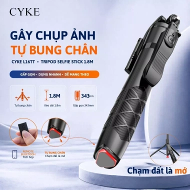 Gậy Chụp Ảnh 3 Chân CYKE L16 Kéo Dài 1m55 - Đa Thiết Bị, Giá Chỉ 280.000 VNĐ