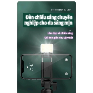 Gậy Chụp Ảnh 3 Chân Đèn LED Bluetooth Tripod Selfie Quay Video Giá 119.400₫ 7