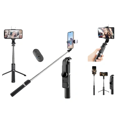Gậy Chụp Ảnh 3 Chân Đèn LED, Remote Điều Khiển, Selfie & Livestream - 30.900 VND