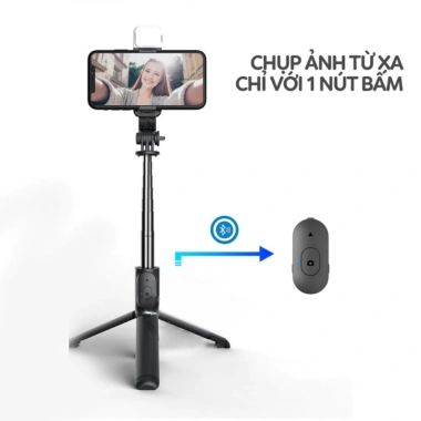 Gậy Chụp Ảnh 3 Chân Đèn LED, Remote Điều Khiển, Selfie & Livestream - 30.900 VND
