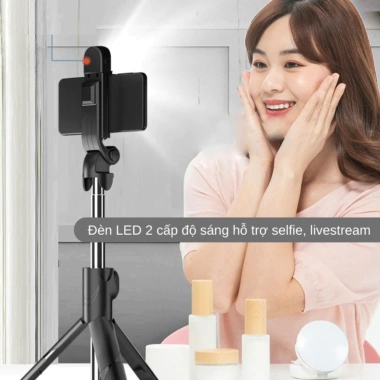 Gậy Chụp Ảnh 3 Chân Đèn LED, Remote Điều Khiển, Selfie & Livestream - 30.900 VND
