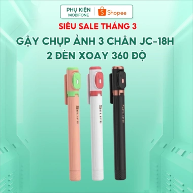 Gậy chụp ảnh 3 chân JC-18H - 2 đèn xoay 360°, giá chỉ 200.000đ (giảm 40.000đ) 2