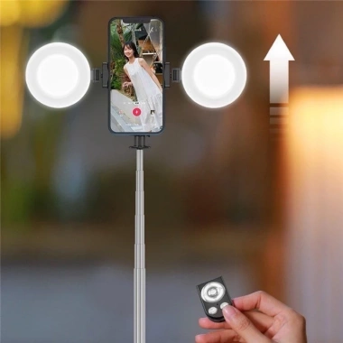 Gậy chụp ảnh 3 chân JC-18H - 2 đèn xoay 360°, giá chỉ 200.000đ (giảm 40.000đ) 4