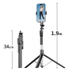 Gậy Chụp Ảnh 3 Chân K50 Đèn LED 1m9 Bluetooth - Selfie, Livestream, Video Từ Xa 8