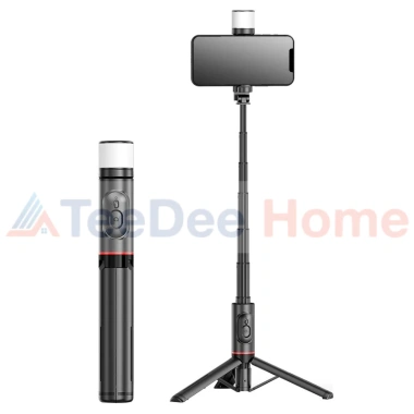 Gậy chụp ảnh 3 chân LED Bluetooth, tự sướng, điều khiển từ xa, giá đỡ điện thoại - 135.000₫