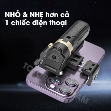 Gậy chụp ảnh 3 chân Mini TSS Tripod 42cm Siêu gọn nhẹ Bluetooth Selfie Livestream