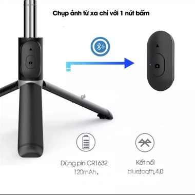 Gậy chụp ảnh 3 chân Q07 100cm - Remote - Tripod tự sướng livestream giá 79.000₫
