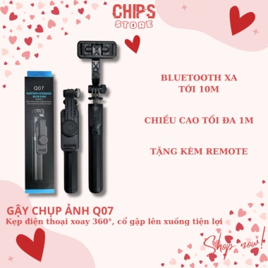 Gậy Chụp Ảnh 3 Chân Q07 – Tripod Selfie Bluetooth, Nhỏ Gọn, Giá Chỉ 79.000₫