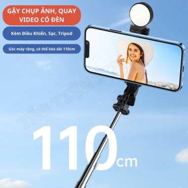 Gậy Chụp Ảnh 3 Chân Quay Video Livestream Đèn LED, Giá Đỡ Điện Thoại, Chống Rung, Điều Khiển Từ Xa - Giá Ưu Đãi 112k 3
