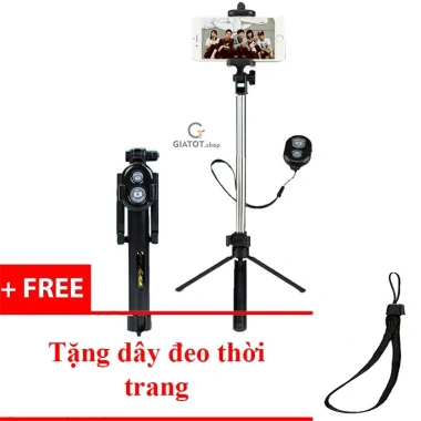Gậy chụp ảnh 3 chân R1S remote và đèn LED, selfie xoay đa góc, giá 58.000 VND