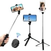 Gậy chụp ảnh 3 chân + remote, đèn LED trợ sáng, selfie livestream, giá 47.000 VND 7