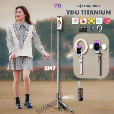 Gậy chụp ảnh 3 chân YDu TITan 1.6m - Tự sướng, vlog, unbox chỉ 90.000đ