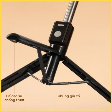 Gậy chụp ảnh 3 in 1 cao cấp kèm tripod, đèn LED, pin sạc - Giá chỉ 85.000 VND