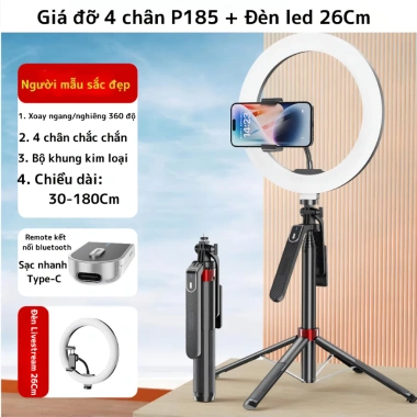 Gậy Chụp Ảnh 4 Chân P185 - Cầm Tay, Remote, Dài 30‑180cm, Giá 265.000đ 8