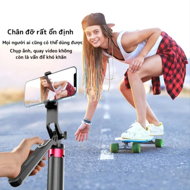 Gậy Chụp Ảnh 4 Chân P185 - Cầm Tay và Remote, Độ Dài 30‑180cm, Giá 250k 3 Gậy Chụp Ảnh 4 Chân P185 - Cầm Tay và Remote, Độ Dài 30‑180cm, Giá 250k 3