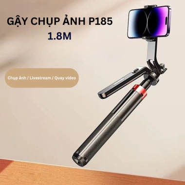 Gậy Chụp Ảnh 4 Chân P185 Xoay 360° Bluetooth - Tripod Livestream Chắc Chắn, Giá 279k 9