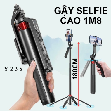 Gậy chụp ảnh 4 chân Tripod 180cm cho điện thoại livestream quay phim - có remote, giá ưu đãi 220k