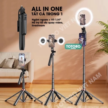 Gậy chụp ảnh 4 chân TSS PRO 1.8m - Tripod điện thoại selfie, quay video, livestream, giá ưu đãi 239k 3