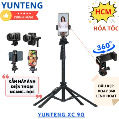 Gậy chụp ảnh 4 chân Yunteng XC-90 – Bluetooth, gấp gọn 171cm, vlog live, 355.000₫ 7