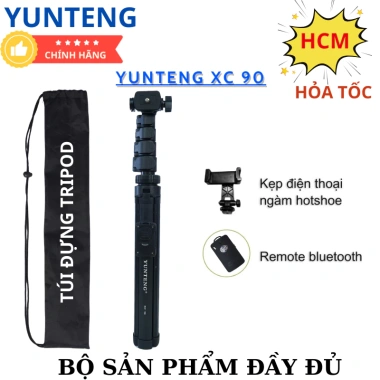 Gậy chụp ảnh 4 chân Yunteng XC-90 – Bluetooth, gấp gọn 171cm, vlog live, 355.000₫ 9