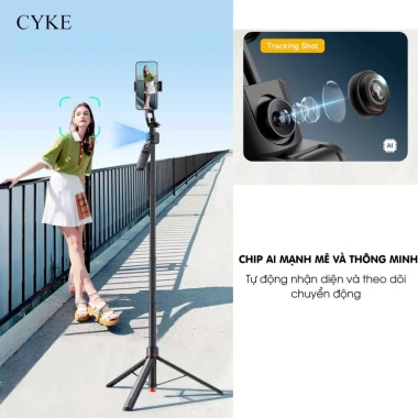 Gậy Chụp Ảnh AI CYKE TT07 1M76 - Nhận Diện Chuyển Động, Giá Chỉ 579.000₫