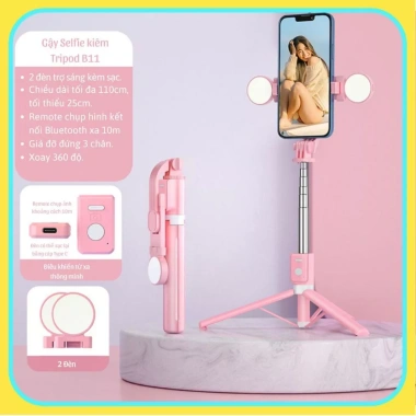 Gậy Chụp Ảnh B11 LED Điều Khiển Từ Xa - Tripod 3 Chân Gimbal Quay Video Livestream 99.000₫