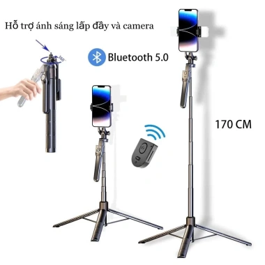 Gậy chụp ảnh B16S 1.7m cao cấp 3in1 kèm tripod, đèn LED và remote, giá 145.000 VND 6