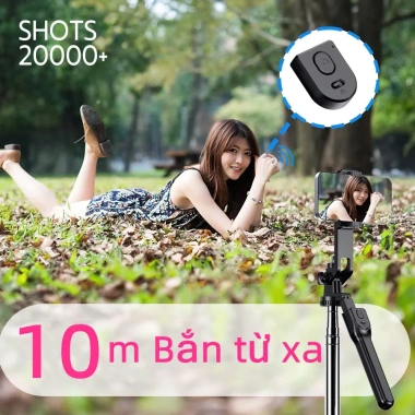 Gậy chụp ảnh B16S 1.7m cao cấp 3in1 kèm tripod, đèn LED và remote, giá 145.000 VND 7