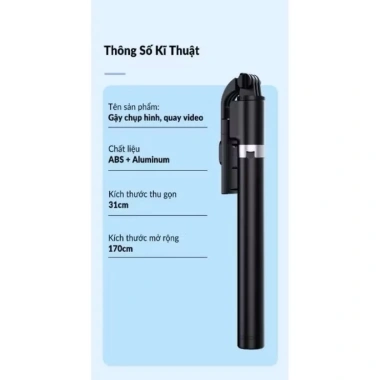 Gậy chụp ảnh Bluetooth 1,7m - Chân Tripod đa năng, chụp ảnh và quay phim, giảm giá 5