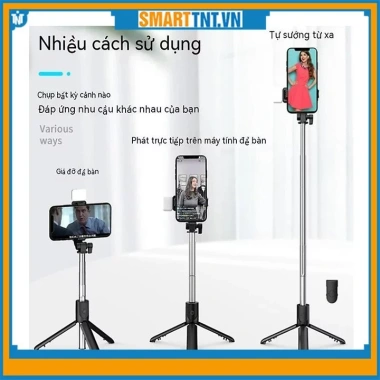 Gậy chụp ảnh Bluetooth 3 chân - Giá đỡ đa năng, giảm còn 48k tại Smarttnt.vn