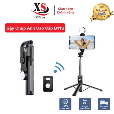 Gậy Chụp Ảnh Cao Cấp B11S 3 Chân, Tripod, Đèn LED, Điều Khiển Từ Xa - Giá 165k