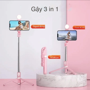 Gậy Chụp Ảnh Cao Cấp B11S 3 Chân, Tripod, Đèn LED, Điều Khiển Từ Xa - Giá 165k