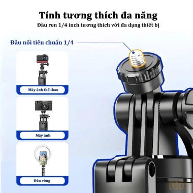 Gậy chụp ảnh điện thoại 3 chân 1.7m - Selfie chống rung, tripod bluetooth, điều khiển từ xa - Giá 127.502₫