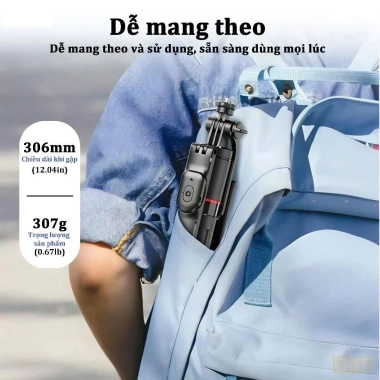 Gậy chụp ảnh điện thoại 3 chân 1.7m - Selfie chống rung, tripod bluetooth, điều khiển từ xa - Giá 127.502₫