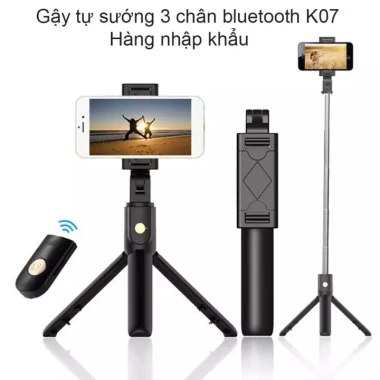Gậy chụp ảnh K07 Bluetooth - Điều khiển từ xa, selfie 3 chân đa năng, 74.900 VND