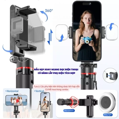 Gậy Chụp Ảnh Mini CYKE F07 4 Chân Quadrapod Đa Năng Bluetooth Zoom Giá 179k 7